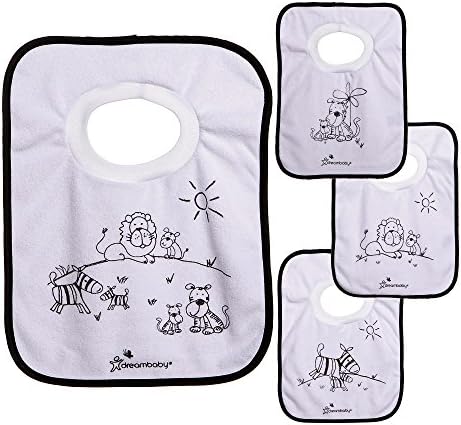 Terry Cloth Cotton Pullover Baby Bibs for Teething Feeding and Drooling