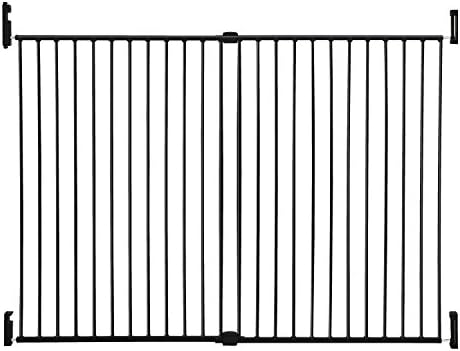 Broadway Extra Wide and Tall Expandable Gate with Track It Technology, Black