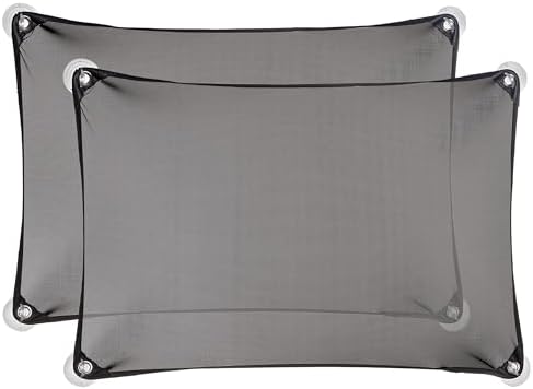 Adjusta-Car Stretch-It Shape-It Fit-It Door Window Sun Visor Cover Screen Shade Cling UV Ray Protection (2 Pack)