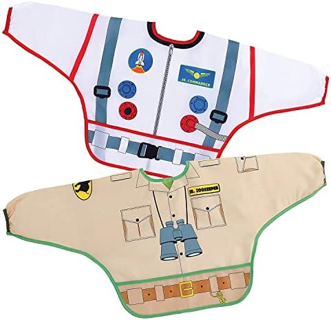 Food & Fun Character Bibs Baby Smocks with Sleeves