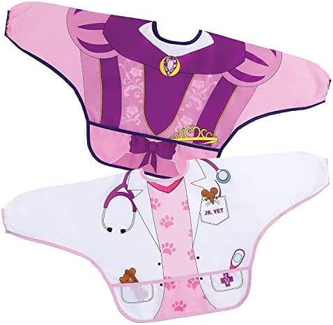 Food & Fun Character Bibs Baby Smocks with Sleeves