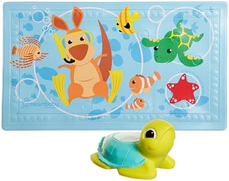 Anti-Slip Bath Mat with Room & Bath Thermometer