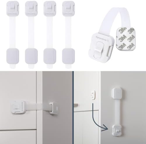 Multi-Purpose Swivel Adapta-Latch Cabinet Locks for Baby Proofing